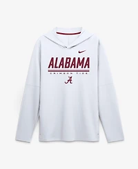 Nike Men's White Alabama Crimson Tide 2026 Sideline Lightweight Long Sleeve Hooded Dri-fit T-Shirt