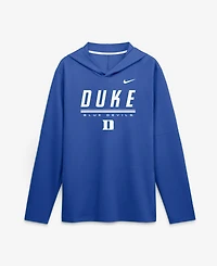 Nike Men's Royal Duke Blue Devils 2026 Sideline Lightweight Long Sleeve Hooded Dri-fit T-Shirt