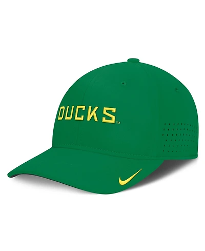 Nike Men's Green Oregon Ducks Gameday Aerobill Swooshflex Dri-fit Hat