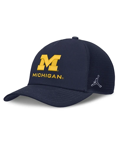 Jordan Men's and Women's Navy Michigan Wolverines 2026 On-Field Gameday Trucker Hat