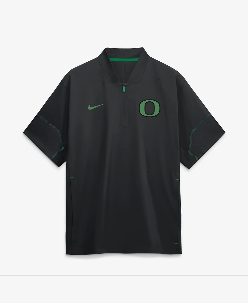 Nike Men's Black Oregon Ducks 2026 Sideline Short Sleeve Quarter-Zip Coach Jacket