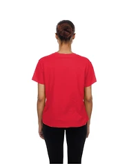 New Era Women's Red Philadelphia Phillies V-Neck T-Shirt