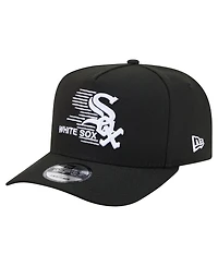 New Era Men's Black Chicago White Sox Motion A-Frame 9FIFTY Snapback Hat