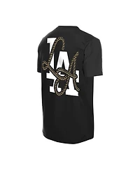 New Era Men's Black Los Angeles Dodgers Injection Lifestyle Urban Ranchwear T-Shirt