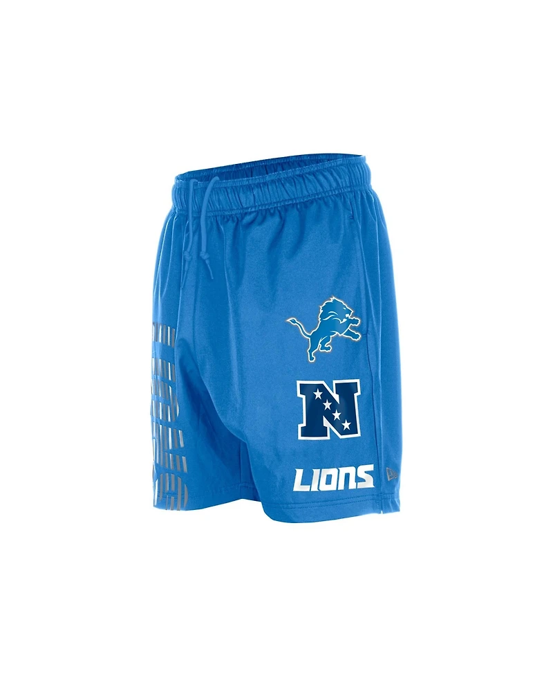 New Era Men's Blue Detroit Lions Match Shorts