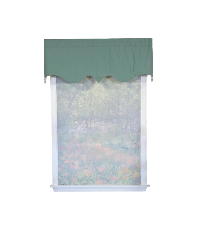 Rlf Home Soft Duck Regal Window Valance 100% Cotton Lined Rod Pocket