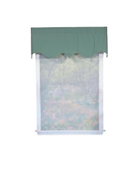 Rlf Home Soft Duck Regal Window Valance 100% Cotton Lined Rod Pocket