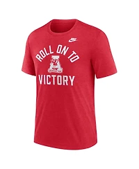Nike Men's Heather Scarlet Ohio State Buckeyes Legacy Mantra Tri-Blend T-Shirt
