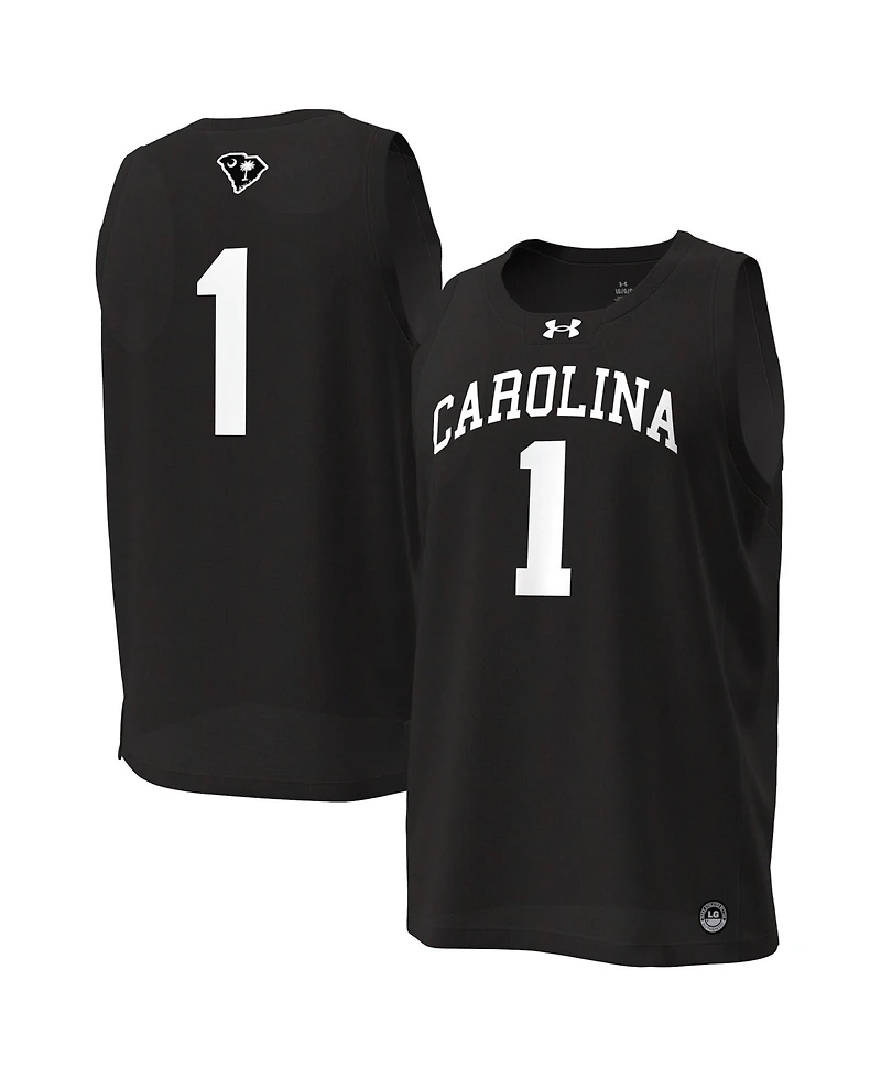 Under Armour Men's Black South Carolina Gamecocks 1 Replica Basketball Jersey