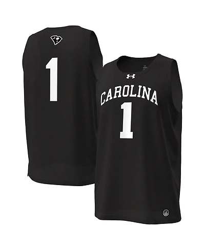 Under Armour Men's Black South Carolina Gamecocks 1 Replica Basketball Jersey