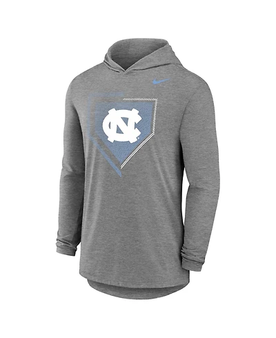 Nike Men's Gray North Carolina Tar Heels 2026 Ncaa Baseball College World Series Dugout Long Sleeve Hooded T-Shirt