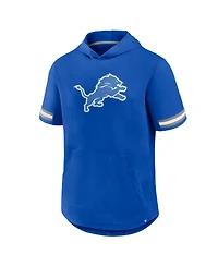 Fanatics Men's Blue Detroit Lions Optimal Play Short Sleeve Hooded T-Shirt