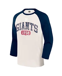 Darius Rucker Collection by Fanatics Men's Cream/Navy San Francisco Giants Americana 3/4-Sleeve Raglan T-Shirt