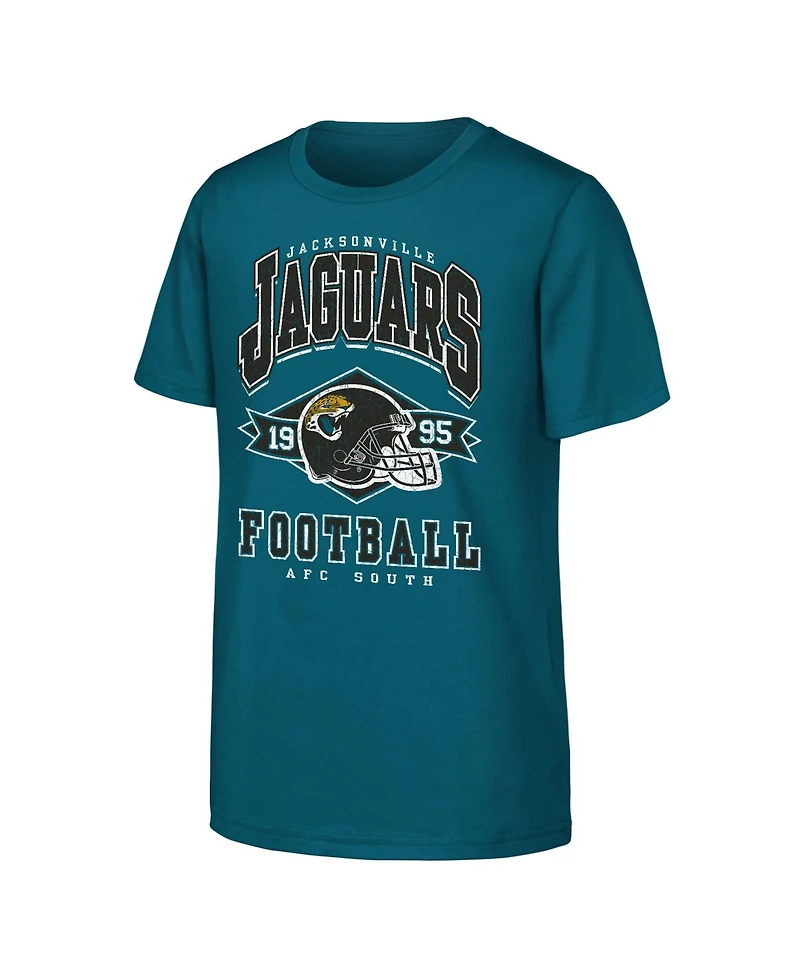 Outerstuff Big Boys and Girls Teal Jacksonville Jaguars Kick Off T-Shirt