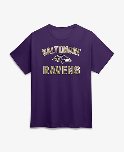 Logo Athletic Men's Purple Baltimore Ravens Cotton Victory Arch T-Shirt