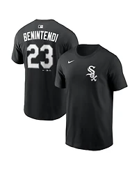Nike Men's Andrew Benintendi Black Chicago White Sox Name Number T-Shirt