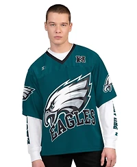 Starter Men's Midnight Green/White Philadelphia Eagles Short Sleeve Long T-Shirt