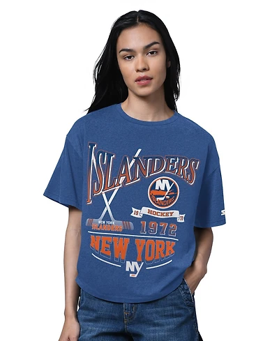 Starter Women's Heather Royal New York Islanders Oversized Hall of Fame T-Shirt
