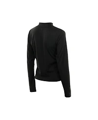 New Era Women's Black Wnba Glam Game Mock Neck Long-Sleeve T-Shirt