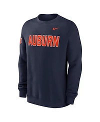 Nike Men's Navy Auburn Tigers 2026 Sideline Club Sweatshirt