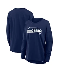 Fanatics Women's College Navy Seattle Seahawks Essential Long Sleeve T-Shirt
