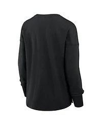 Fanatics Women's Black Kansas City Chiefs Relaxed Hip Essential Long Sleeve T-Shirt