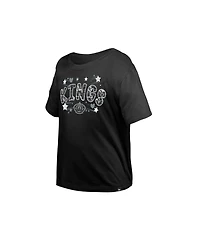 New Era Girl's Big Boys and Girls Black Los Angeles Kings Flip Sequin T-Shirt
