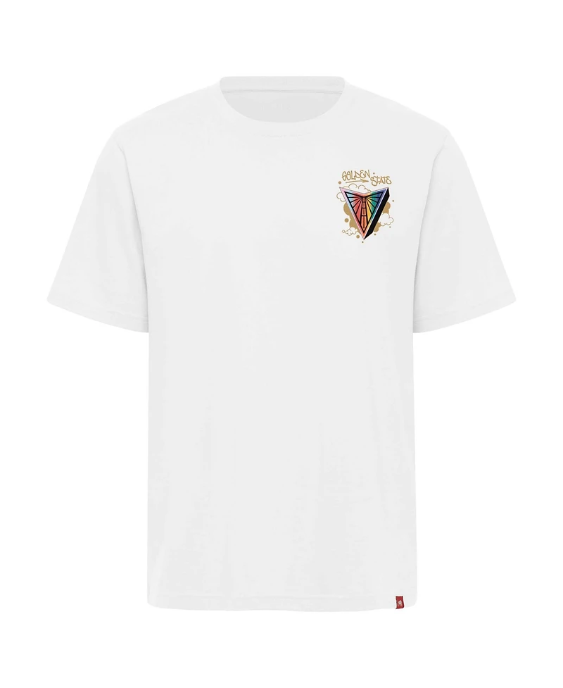Sportiqe Men's and Women's x 2PAC California Love White Golden State Valkyries Pride Duke T-Shirt
