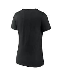 Fanatics Women's Black Washington Capitals Authentic Pro Alt Logo V-Neck T-Shirt
