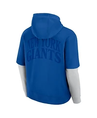 Fanatics Men's and Women's Royal New York Giants Sleek Elements Pullover Hoodie