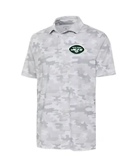 Antigua Men's White New York Jets Collide Polo Shirt