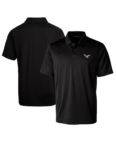 Cutter & Buck Men's Black Philadelphia Eagles Textured Stretch Short Sleeve Polo Shirt