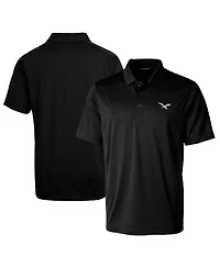 Cutter & Buck Men's Black Philadelphia Eagles Textured Stretch Short Sleeve Polo Shirt