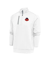 Antigua Men's White Chicago Bears Team Logo Throwback Generation Quarter-Zip Pullover Hoodie
