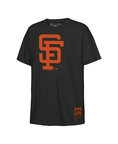 Mitchell & Ness Big Boys and Girls Black San Francisco Giants Retro Logo T-Shirt