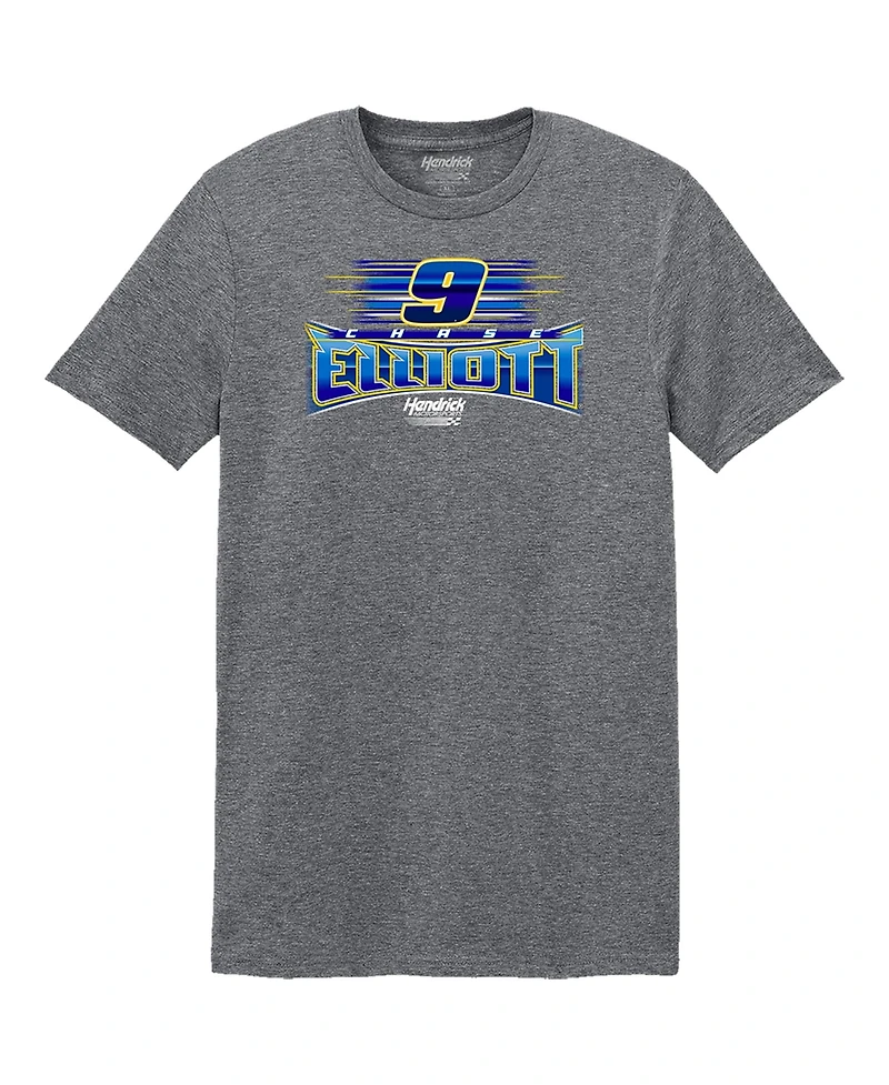 Classic Ink Men's Heather Charcoal Chase Elliott Car T-Shirt
