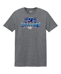 Classic Ink Men's Heather Charcoal Chase Elliott Car T-Shirt