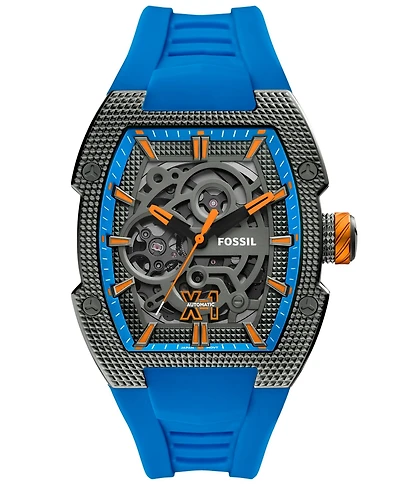 Fossil Men's Machine X1 Automatic Blue Silicone Watch 44mm