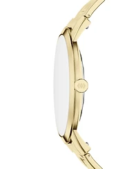 Fossil Men's Minimalist Three-Hand Gold-Tone Stainless Steel Watch 44mm
