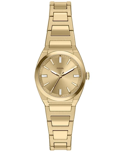 Fossil Women's Everett Three-Hand Gold-Tone Stainless Steel Watch 27mm