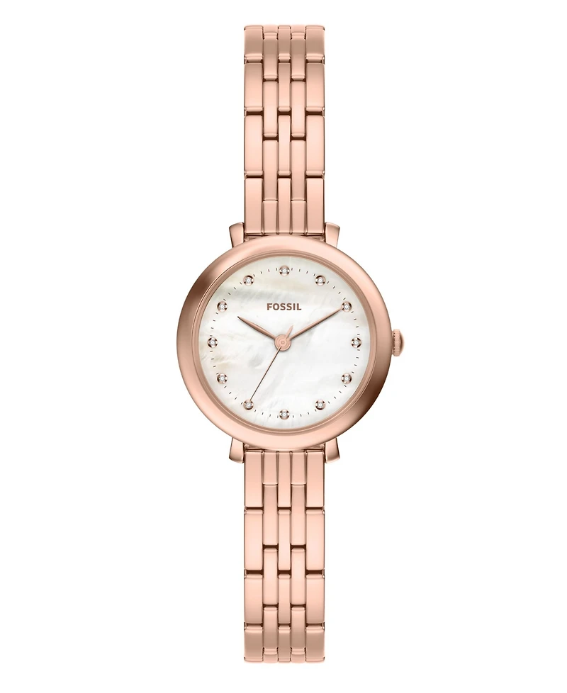 Fossil Women's Heidi Three-Hand Rose Gold-Tone Stainless Steel Watch 26mm