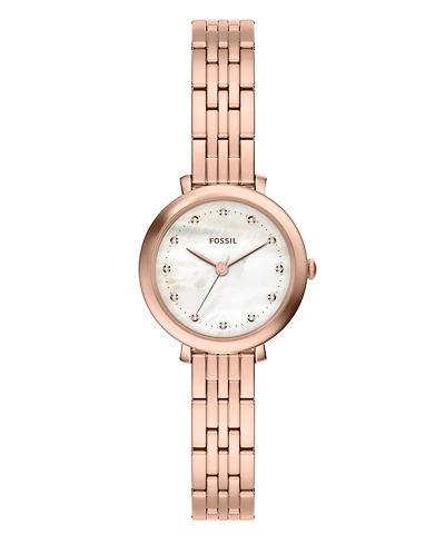 Fossil Women's Heidi Three-Hand Rose Gold-Tone Stainless Steel Watch 26mm