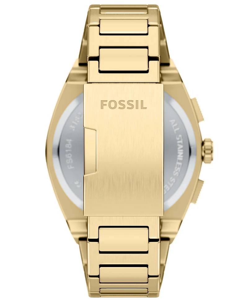 Fossil Men's Everett Chronograph Gold-Tone Stainless Steel Watch 44mm