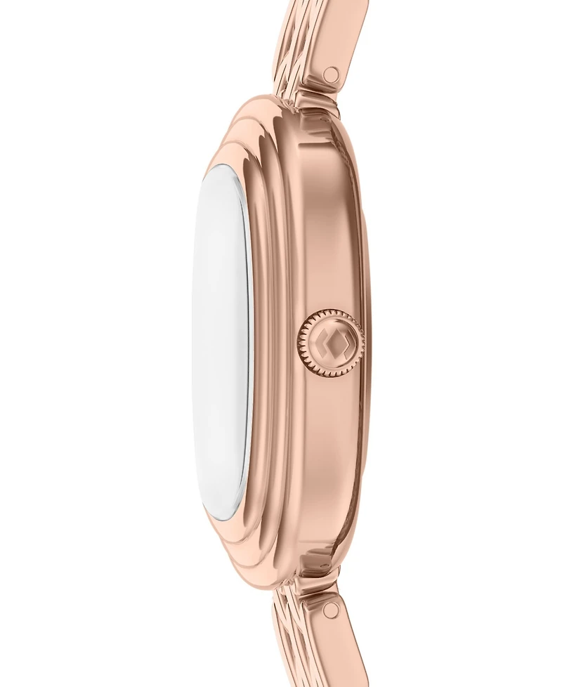 Fossil Women's Genevive Three-Hand Rose Gold-Tone Stainless Steel Watch 30mm