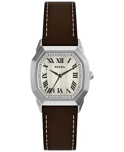Fossil Men's Harlow Three-Hand Brown Leather Watch 33mm