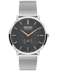 Movado Men's Silhouette Swiss Quartz Stainless Steel Watch 40mm