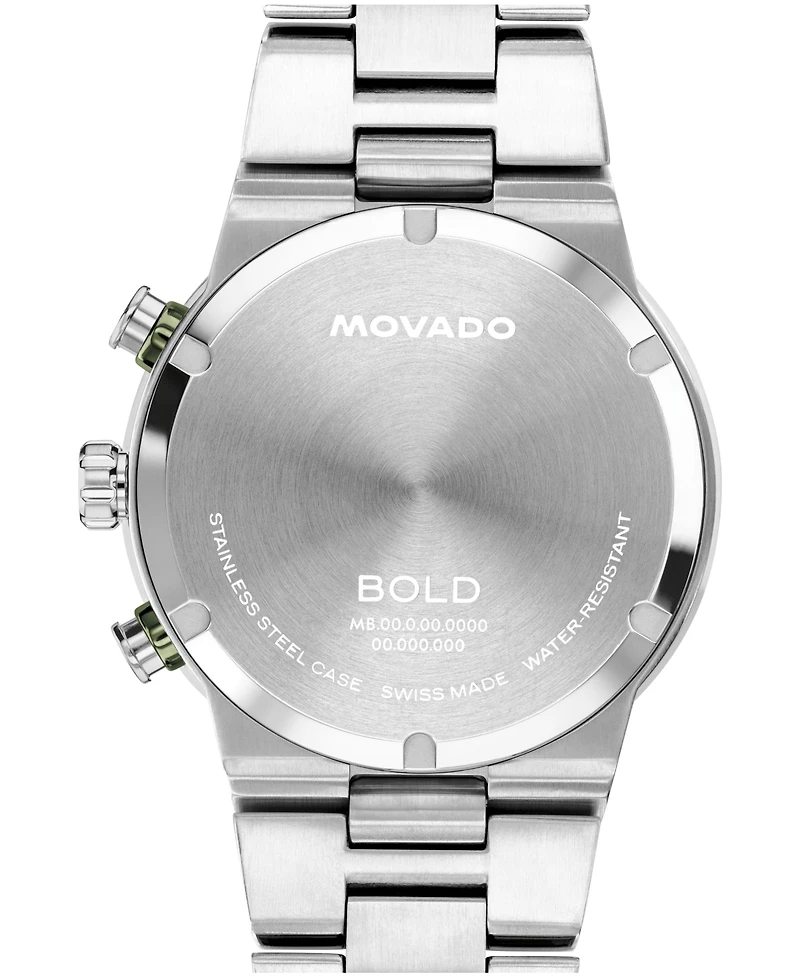 Movado Men's Bold Fusion Swiss Quartz Chrono Stainless Steel Watch 44.50mm