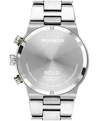 Movado Men's Bold Fusion Swiss Quartz Chrono Stainless Steel Watch 44.50mm