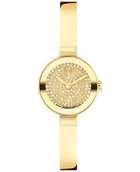 Movado Women's Bold Bangle Mini Swiss Quartz Ionic Plated Light Yellow Gold Steel Watch 22.50mm