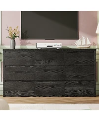 gaomon 9 Drawer Dresser for Bedroom, Wide Modern Chest of Drawers, Large Wood Dresser Wooden Storage Organizer for Living Room
